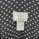 Converse One Star Top Women M Black White Star Polka Dot V Neck Y2K Indie Sleaze Photo 1