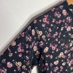 Maurice's black chiffon floral print bomber jacket size M Photo 4