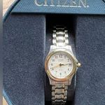 Citizen Ladies Watch Two Tone Bracelet White Round Dial Date Window New in Box Photo 0