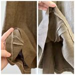 Vintage Robyn Meredith Taupe Tan Rustic Butchers Linen Knit Flutter Skirt, sz. M Brown Size M Photo 11