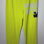Free City  Superfluff Lux OG Sweatpants Neon Yellow Sz S Preppy Lounge Chic NWT Photo 0
