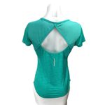 Reebok  Women's Green Short Sleeve Cutout Activewear Fitness Tee T-Shirt Top XS Photo 1