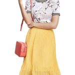 A New Day  Yellow Pleated Skirt Photo 0