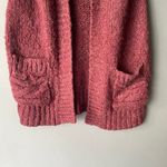 Free People  sz S Burgundy wool‎ knit winter thick cardigan Photo 3