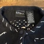 Erika  Black & Red Patterned Woman’s Holiday Sweater Size M Photo 1