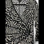 Black animal print mock wrap dress size 12 Photo 1