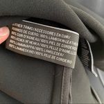 Ralph Lauren  Black Label Blouse Top Shirt Lambskin Leather Trim Zip Back Size 6 Photo 7