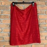 Christina Women's Textured Side Tie‎ Wrap Swim Coverup Skirt Red Photo 1
