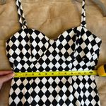 SheIn Black and White Diamond Pattern Checkered Mini Dress Size Small Photo 5