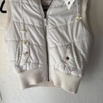 77 Seventy Seven Y2k White Puffer Vest Faux Fur Hood Quilted Zip Pockets Size L Size L Photo 4