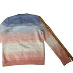 Loft  M Wool Blend Ombré Stripe Crewneck Sweater Purple Pink White Photo 6