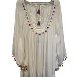 Nanette Lepore NWT Nanette Lapore Swim Boho Coverup  Vacation Resortwear Small White Colorful Photo 0
