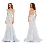 Mac Duggal  79264 Embroidered Applique Feathered One Shoulder Trumpet Gown 8 Photo 1