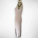 21 SAINTS Women's Taupe Sleeveless Bodycon Dress With Cut Out Medium | EUC Photo 1