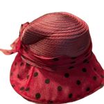 #812 YAYILU Chiffon Hat Red Photo 1