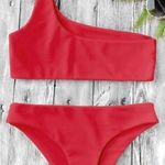 Zaful Red One Shoulder Bikini Photo 0