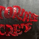 Victoria's Secret  Black Tote Traveler with Red Sequins shaped like lips Photo 2