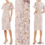 Mac Duggal  EMBELLISHED ILLUSION BUTTERFLY SLEEVE COCKTAIL DRESS 16 Photo 2