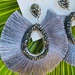 Amrita Singh Caviar stoned earrings with fanned out fringe Photo 3