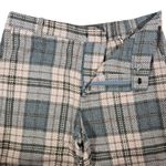 AREA STARS Plaid Wide Leg Pants Trousers Womens Large Pink‎ Grey Flannel Blend Gray Photo 4