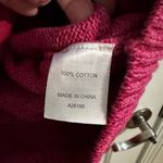 Appleseed's Full Zip Knit Sweater Cotton Cardigan Jacket Pockets Pink Large Photo 4