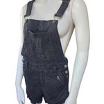 Kancan Black Denim Short Overalls for Women (S) Photo 0