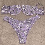 SheIn Lilac flowered bikini-Size Medium-Never Worn Photo 3
