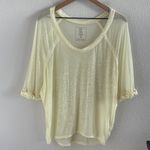 We The Free Free People  Buttercup Oversized Burnout Tee T-Shirt XS Photo 0