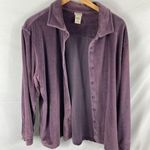 L.L.Bean  Purple Velour Button Down Shirt Size Large Photo 0