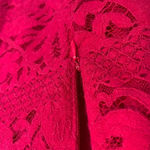 Ralph Lauren Lauren Size 6 Hot Pink Lace Shift Mini Dress Photo 2