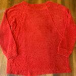 Cato  Sweater Medium Vibrant Red Textured Knit Super Soft Crewneck Photo 4