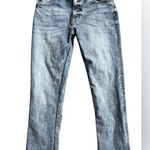 Ladies Kancan Straight High Rise Distressed Light Wash Jean Size 11/29 Blue Photo 0