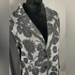 Isaac Mizrahi Live Black Gray Silver Metallic Cardigan Sweater Blazer Sz Large Photo 4