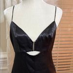 Free People  Satin Cutout Jumpsuit Black Size 8 NWT Photo 2