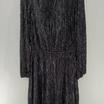 White House | Black Market White‎ House Black Market Blouson Dress Silver Shimmer Black S NWT Photo 0