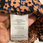 Black Rainn  Floral Accord Pleated Short Sleeve Blouse Sz L Photo 4