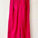 Cami NYC Rylie Linen Blend High Waisted Wide Leg Trouser Raspberry Womens Size S Photo 0