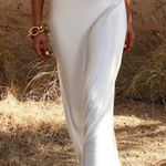 Rat & Boa  Ophelia White Dress Gold Chain Back Photo 0