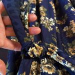 Anthropologie EUC  Hutch Juliet Faux Wrap Dress Blue Floral Size 14 Photo 2
