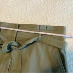 Loft ✨  Cargo Skirt Olive Green Cotton Lyocell Paperbag Waist Belt 14 NWT Photo 8