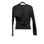 White Fox Boutique White Fox Black Long Sleeve Cropped Crop Top Knew That All Along Stretchy Medium Photo 3