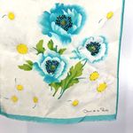 Oscar de la Renta  x Accessory Street Silk Floral Scarf Poppies Daisies Photo 3