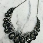 Teardrop Crystal Statement Necklace With Adjustable Chain Goth Wedding Prom Silver Photo 0