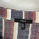 Drew  Multicolor Striped Cotton Button Up Tie Front Cropped Top Size Medium Photo 3