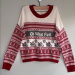 Kaisely  Red and Cream Holiday Sweater Photo 0