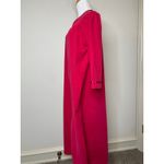 Vintage Deep Pink Zip Front Robe Satin Trim Sz Small Photo 3