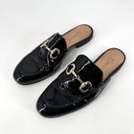 Pascucci Black Patent leather horse bit mules loafers Italy size 37.5 Slides Photo 1