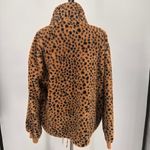 Billabong Faux Fur Leopard Pullover 1/2 Half Zip Sweater Size XL Photo 4