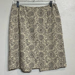 Worthington Ivory Floral Embroidered Midi Pencil Skirt Sz 8 Photo 0