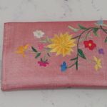 Embroidered Silk Pink Wallet Photo 1